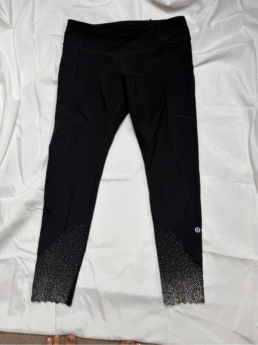 lululemon athletica Black Performance Leggings with Interior Tag Detail